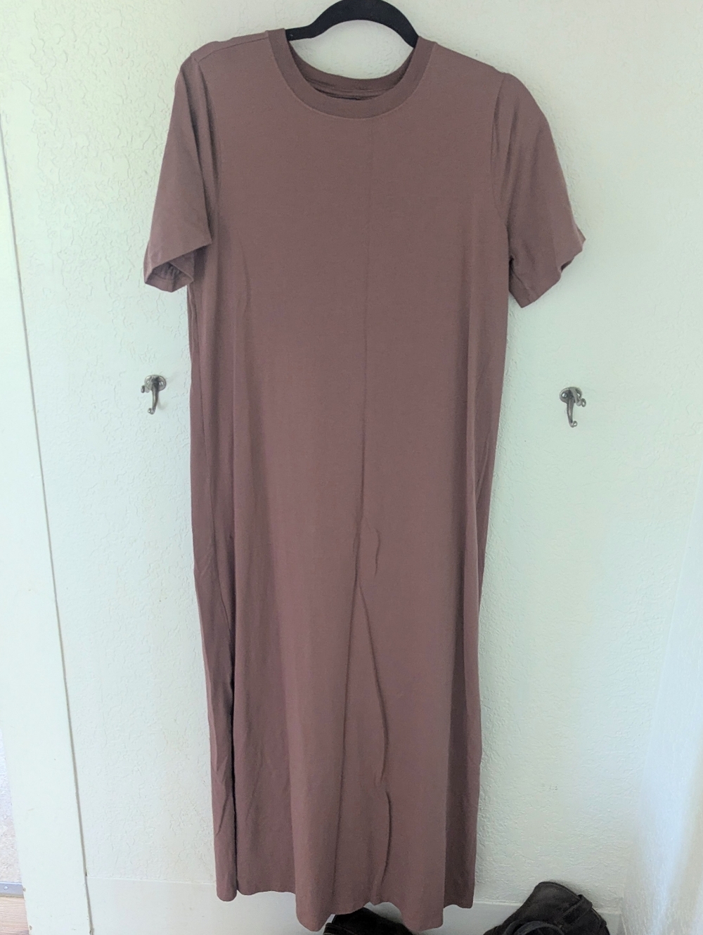 Old Navy Vintage Cotton T-Shirt Maxi Dress Mauve Brown Size Medium Tall